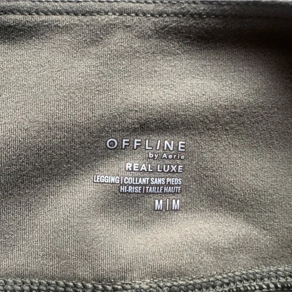 OFFLINE By Aerie Real Luxe Faux Leather Legging Olive NWT Small and Medium - Picture 13 of 14